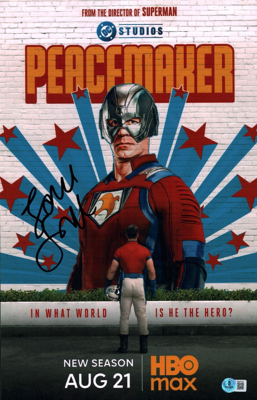 James Gunn Signed Autographed Peacemaker DC Director 11×17 Photo Poster BAS COA