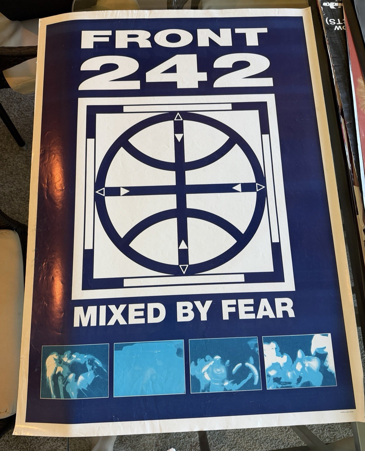 Front 242 Mixed By Fear EBM Poster 25 X 35 Extremely Rare