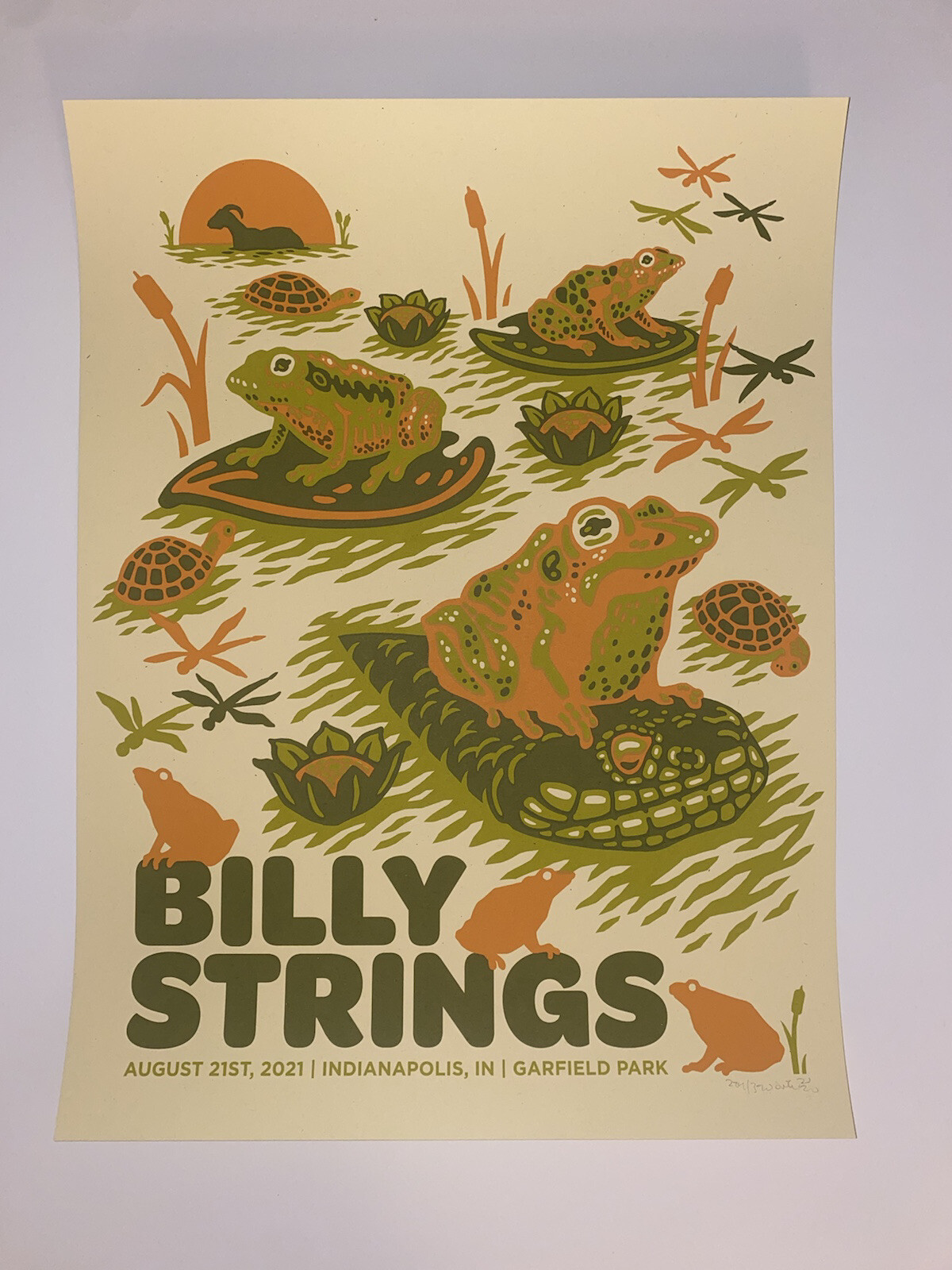Billy Strings Indianapolis IN Poster 2021 Official Silkscreen S/N Show Edtn