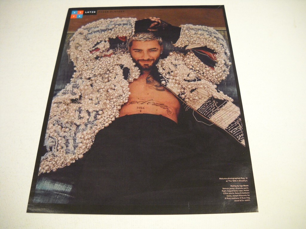 MALUMA in baubles and bangles style coat 2022 Promo Poster Ad