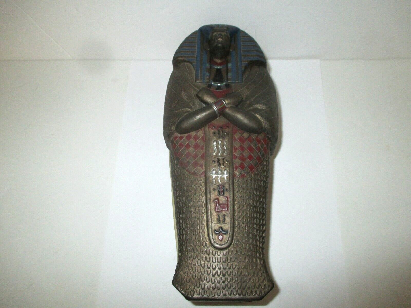 2010 UNIVERSAL STUDIOS THE MUMMY MOVIE EGYPTIAN SARCOPHAGUS TRINKET BOX NICE
