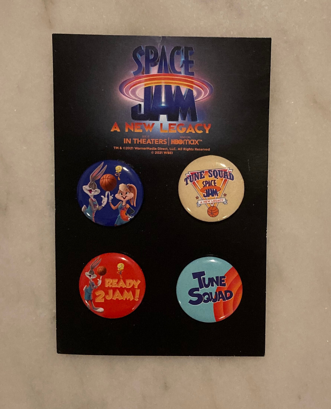 SPACE JAM A NEW LEGACY 2021 Promo Items: Shirt, Hat, Pin Buttons, Stickers; NEW