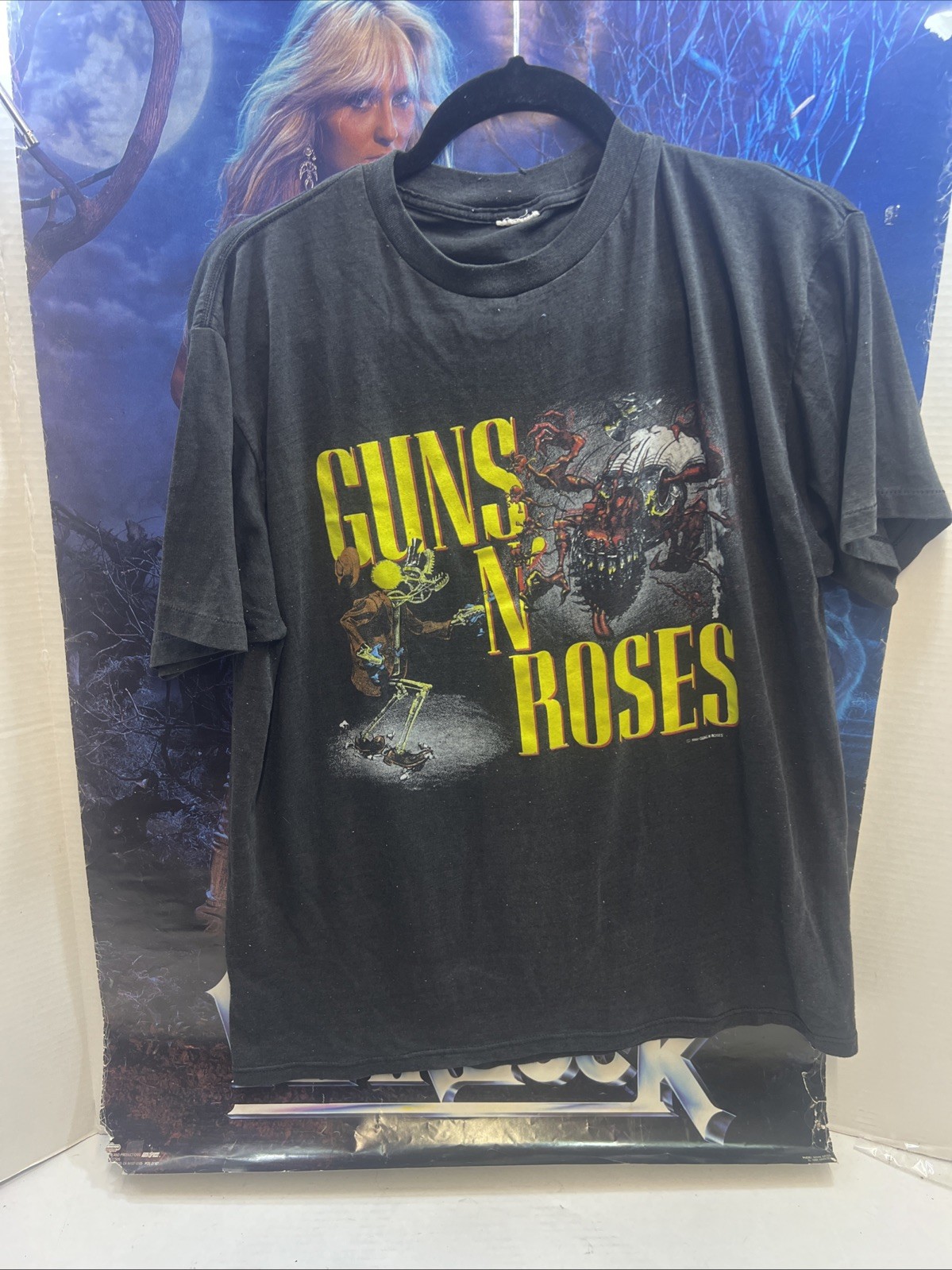Vintage Guns N Roses 1987 Banned Appetite For Destruction Tour Shirt L No Tag