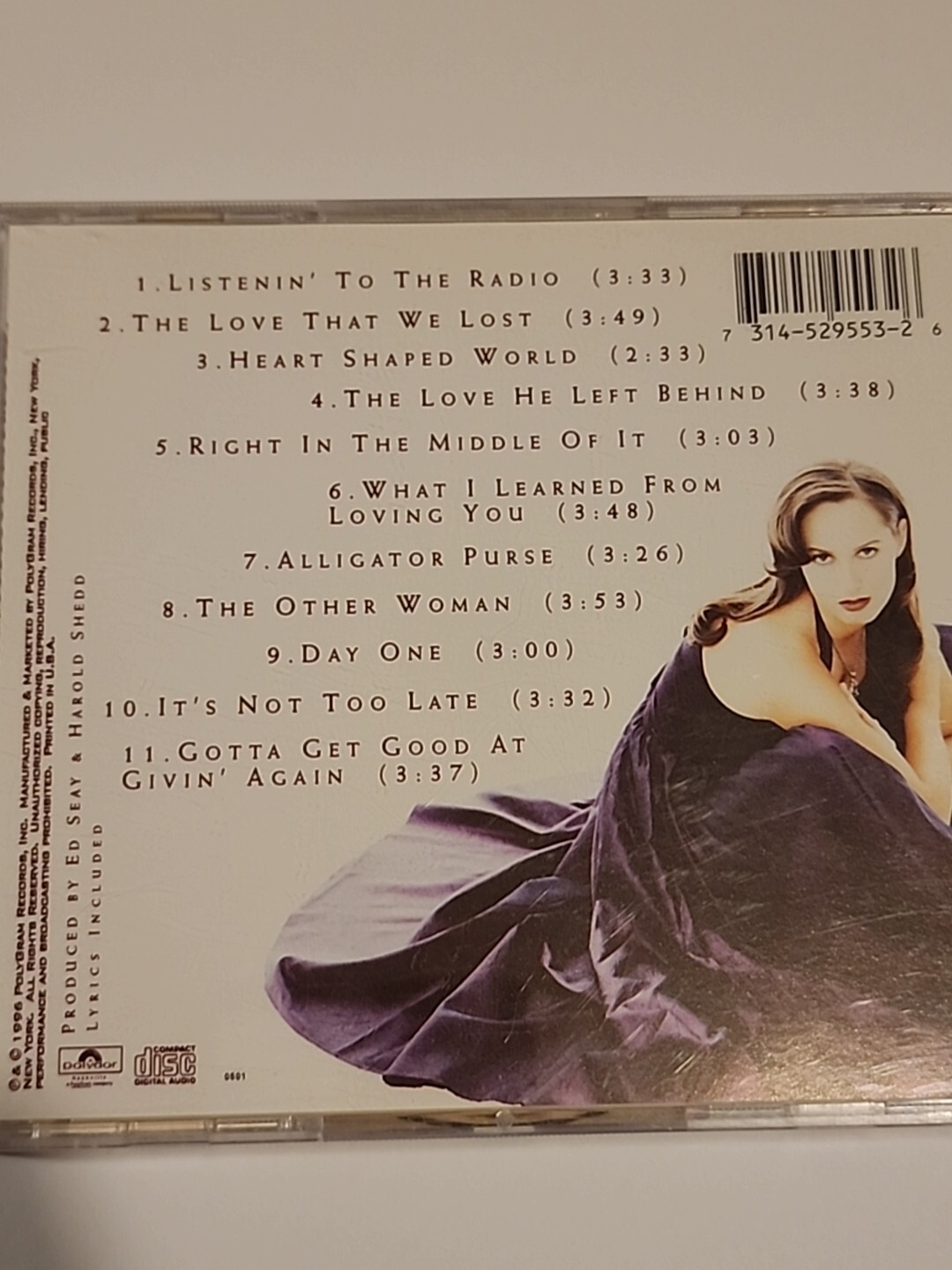 Chely Wright “Right in the Middle of It” Record Radio Press Promo CD – 11 Tracks