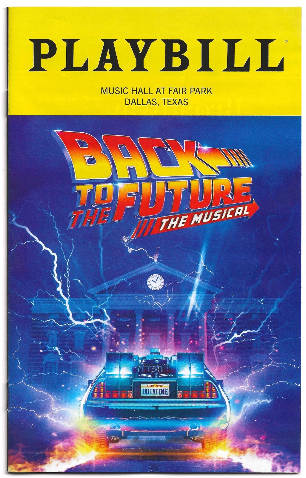 Back to the Future The Musical Playbill Music Hall at Fair Park Dallas 2025