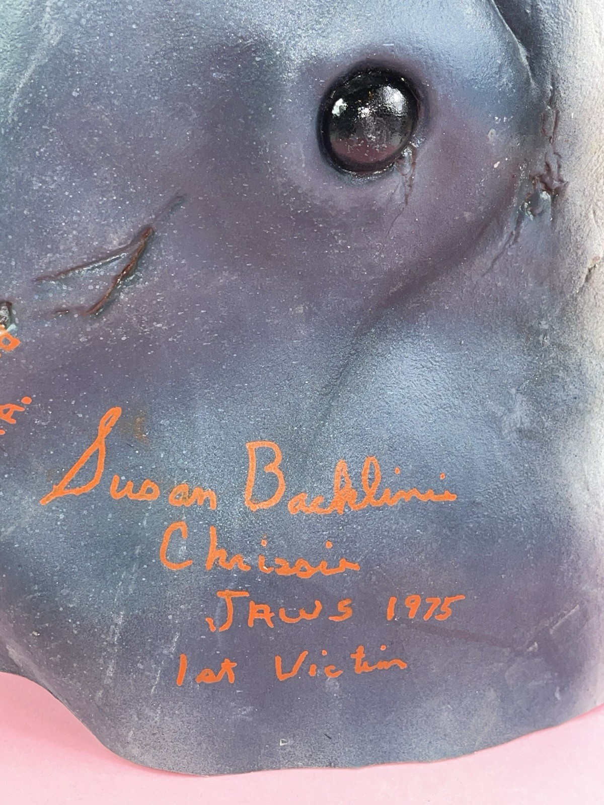 Trick or Treat Studios Jaws shark mask signed by Dreyfuss & Backlinie Beckett