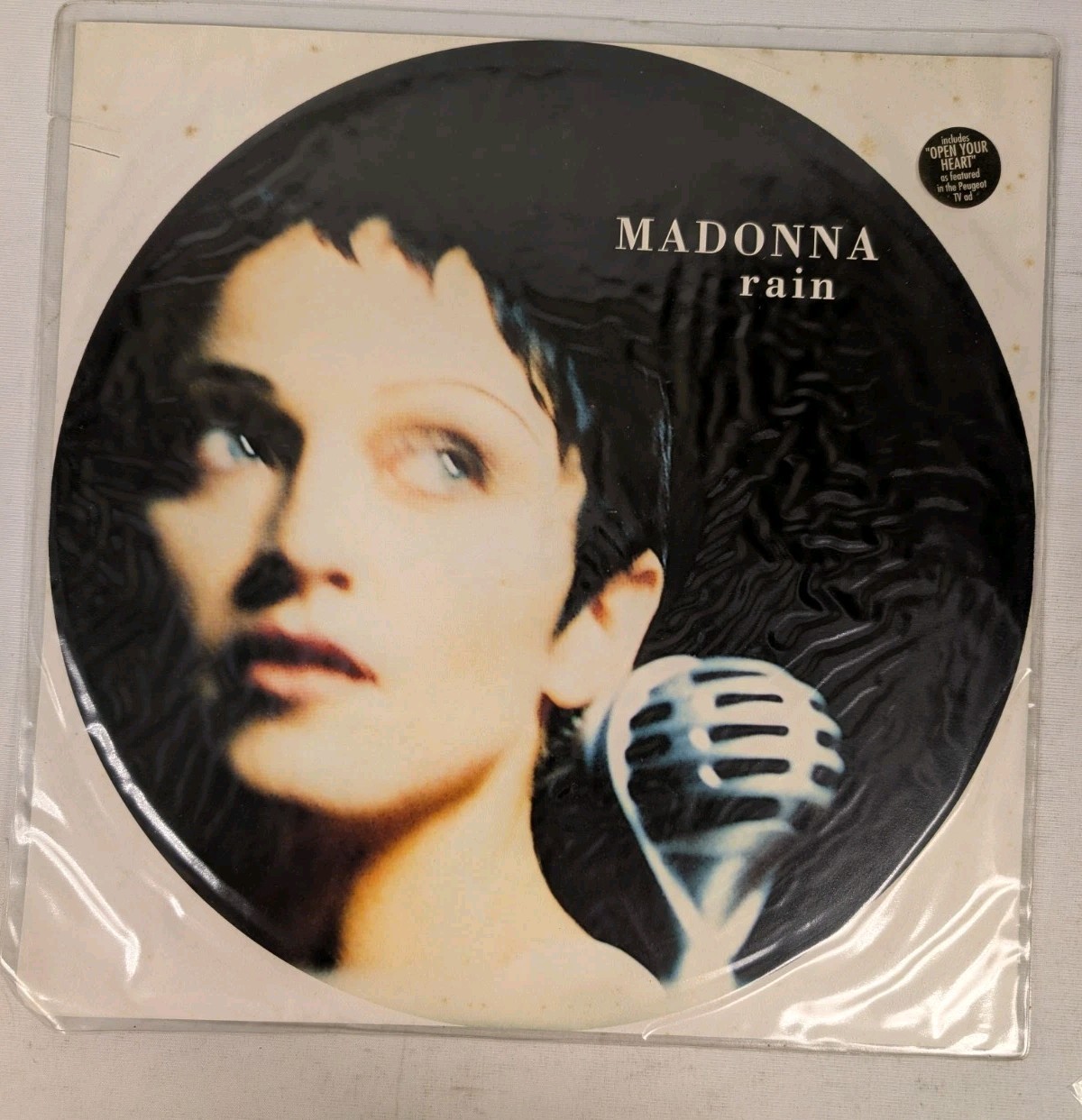Madonna – Rain 12″ Vinyl Picture Disc (UK 1993 W0190TP w/ Hype Sticker VG
