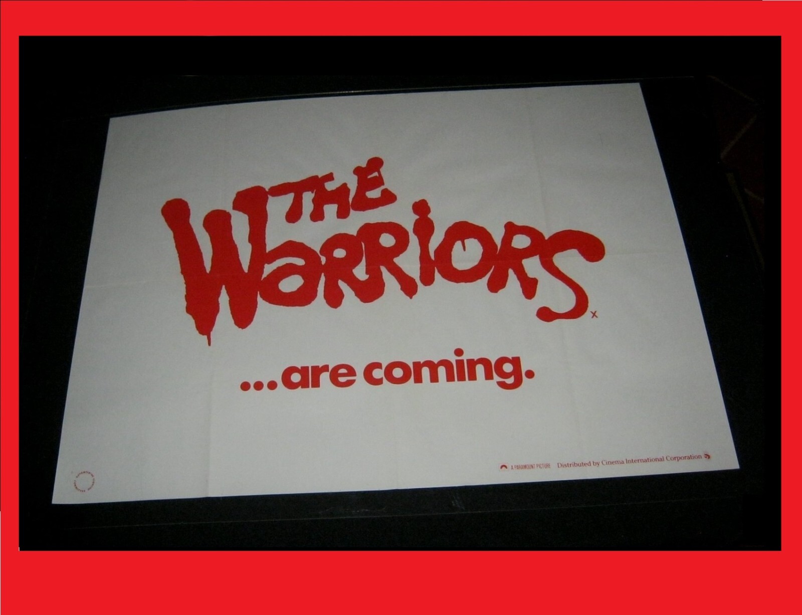 Orignl THE WARRIORS BECK Remar YURICK Walter Hill MEGA RARE BRITISH QUAD POSTER