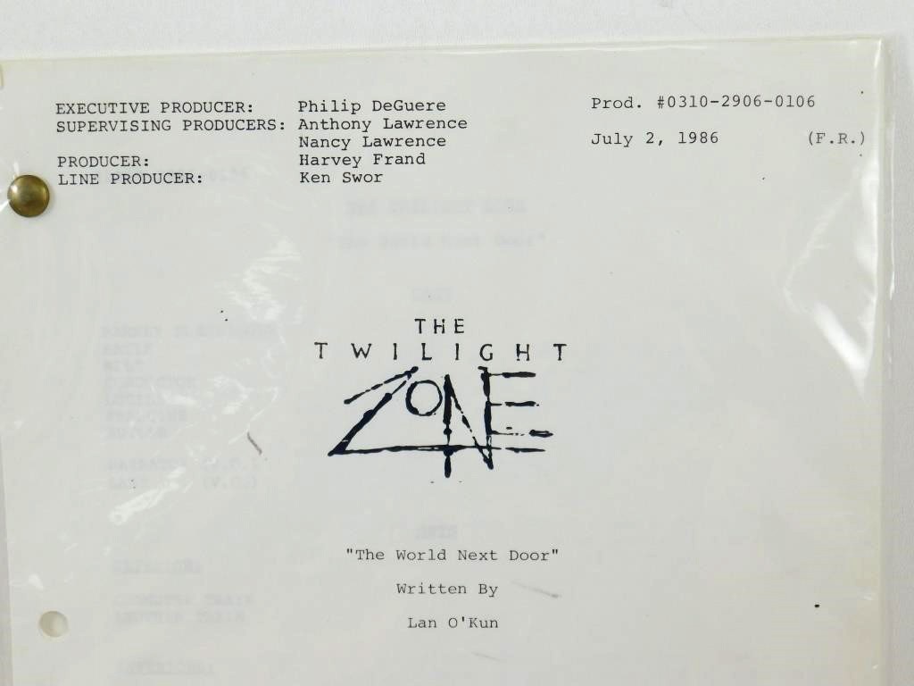 1986 Twilight Zone Script The World Next Door Original CBS Production Rare