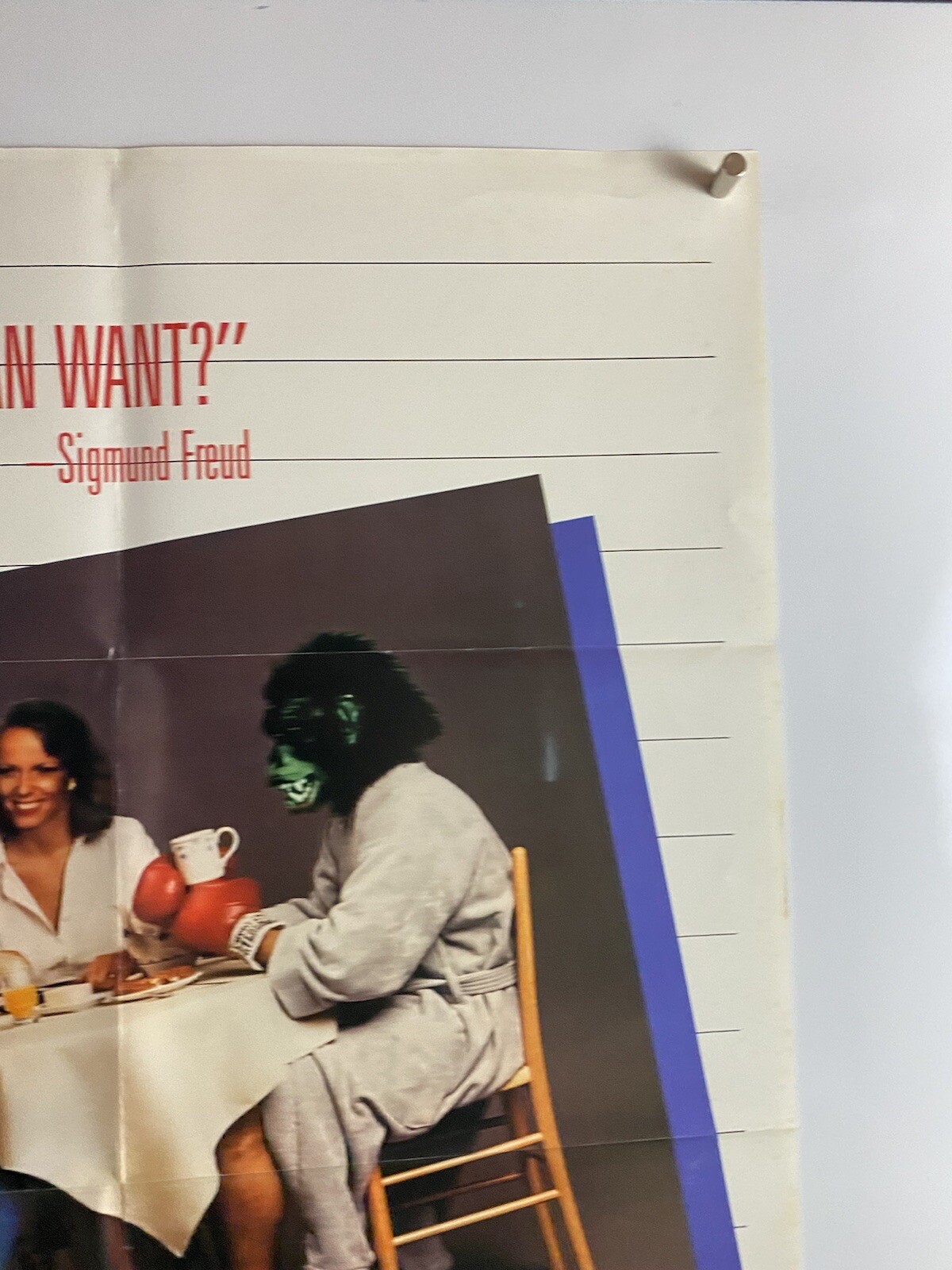 MEN Movie Poster (VeryGood+) One Sheet 1986 Gorilla Masked Cheater 6365