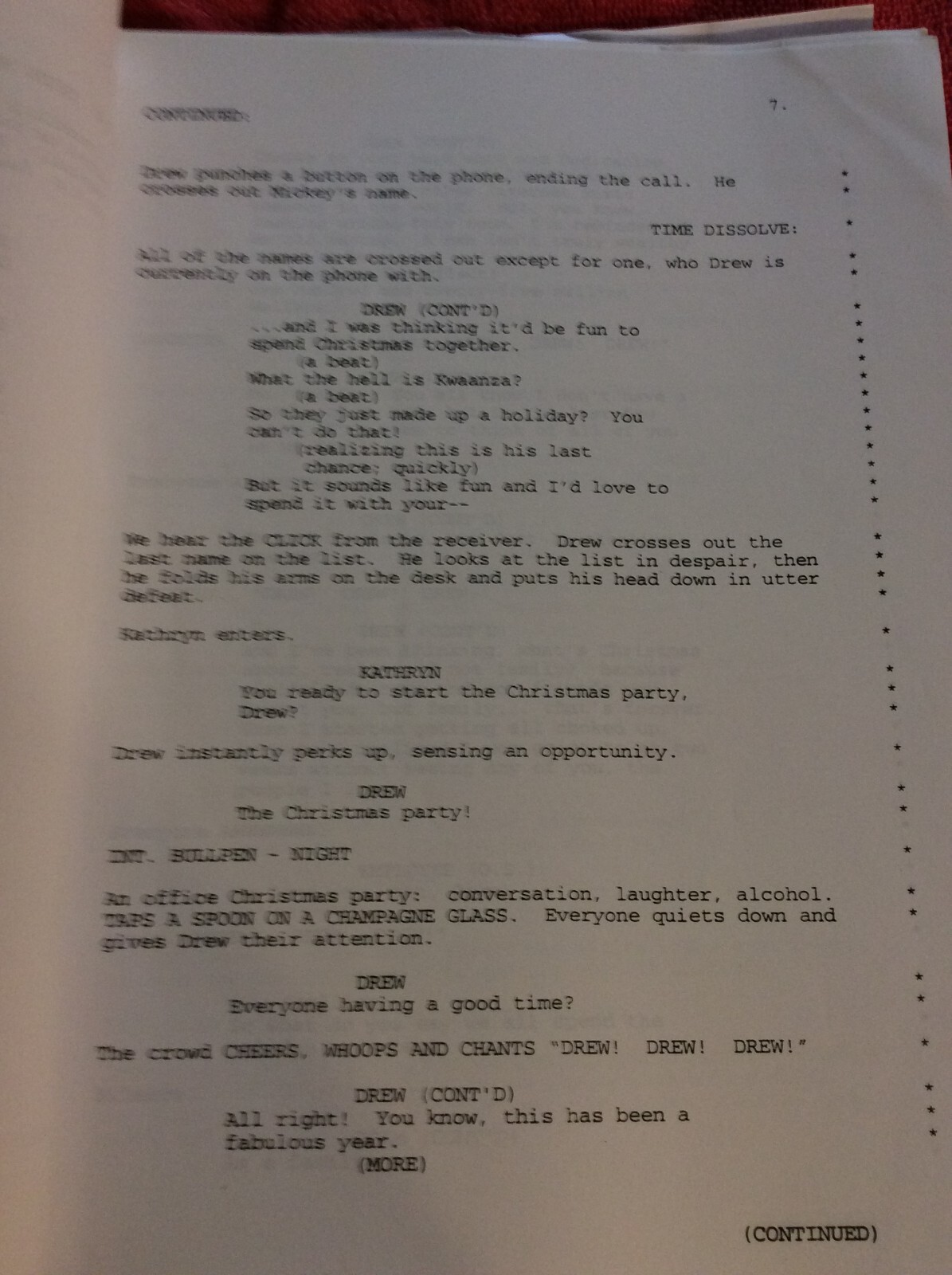 ORIGINAL SCRIPT SURVIVING CHRISTMAS BEN AFFLECK GANDOLFINI APPLEGATE O’HARA