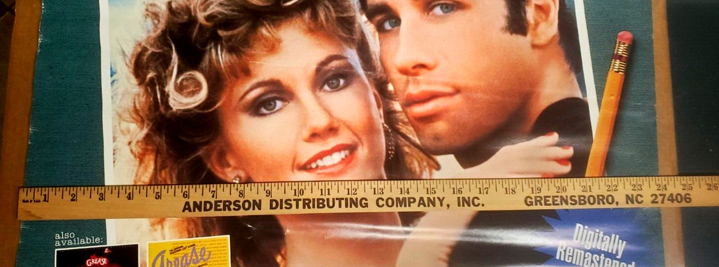 GREASE SOUNDTRACK PROMO POSTER 1998 OLIVIA NEWTON-JOHN JOHN TRAVOLTA MUSICAL