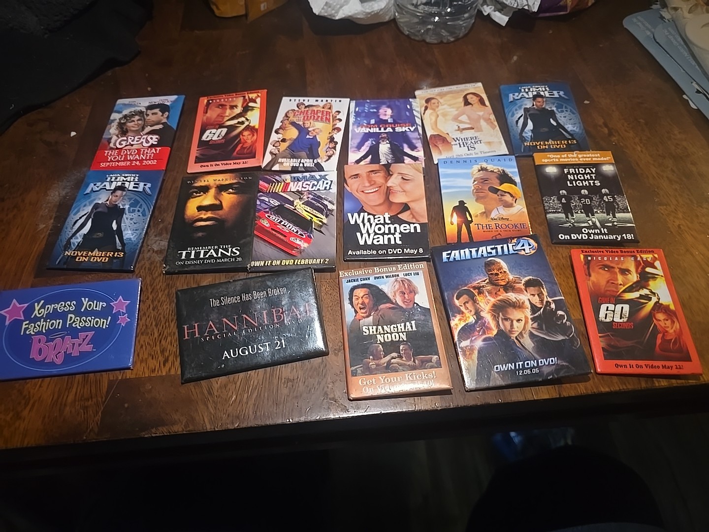 Vintage movie promo pinback button Lot (17) Grease Hannibal Disney Fantastic 4