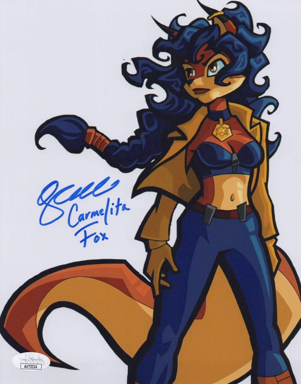 Alesia Glidewell Signed 8×10 Sly Cooper 2 Carmelita Fox Autograph Photo JSA COA