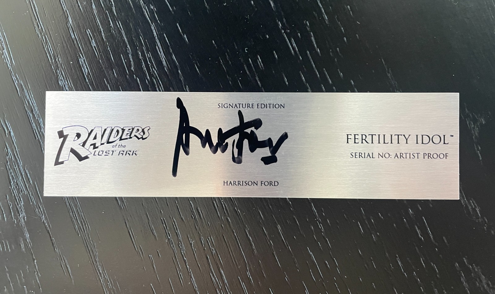 Harrison Ford Signed EFX Style Plaque. Indiana Jones. Beckett WITNESSED.
