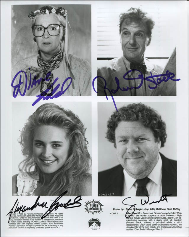 PLAIN CLOTHES MOVIE CAST – AUTOGRAPHED SIGNED PHOTOGRAPH WITH CO-SIGNERS