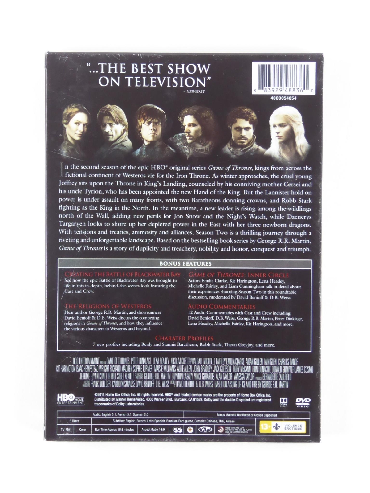 George R.R. Martin Signed Games of Thrones The Complete 2nd Season DVD Cover