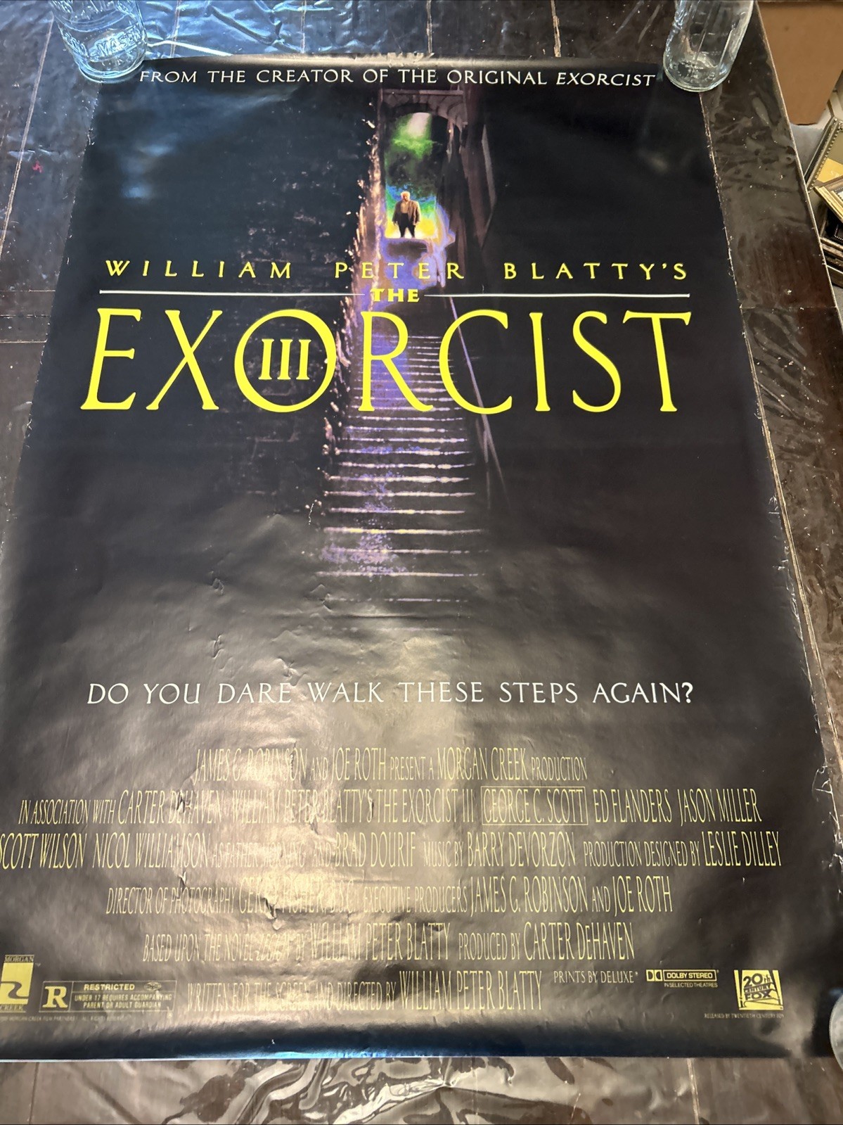 The Exorcist III 1990 Original Vintage Horror Movie Promo Poster Rolled Clean
