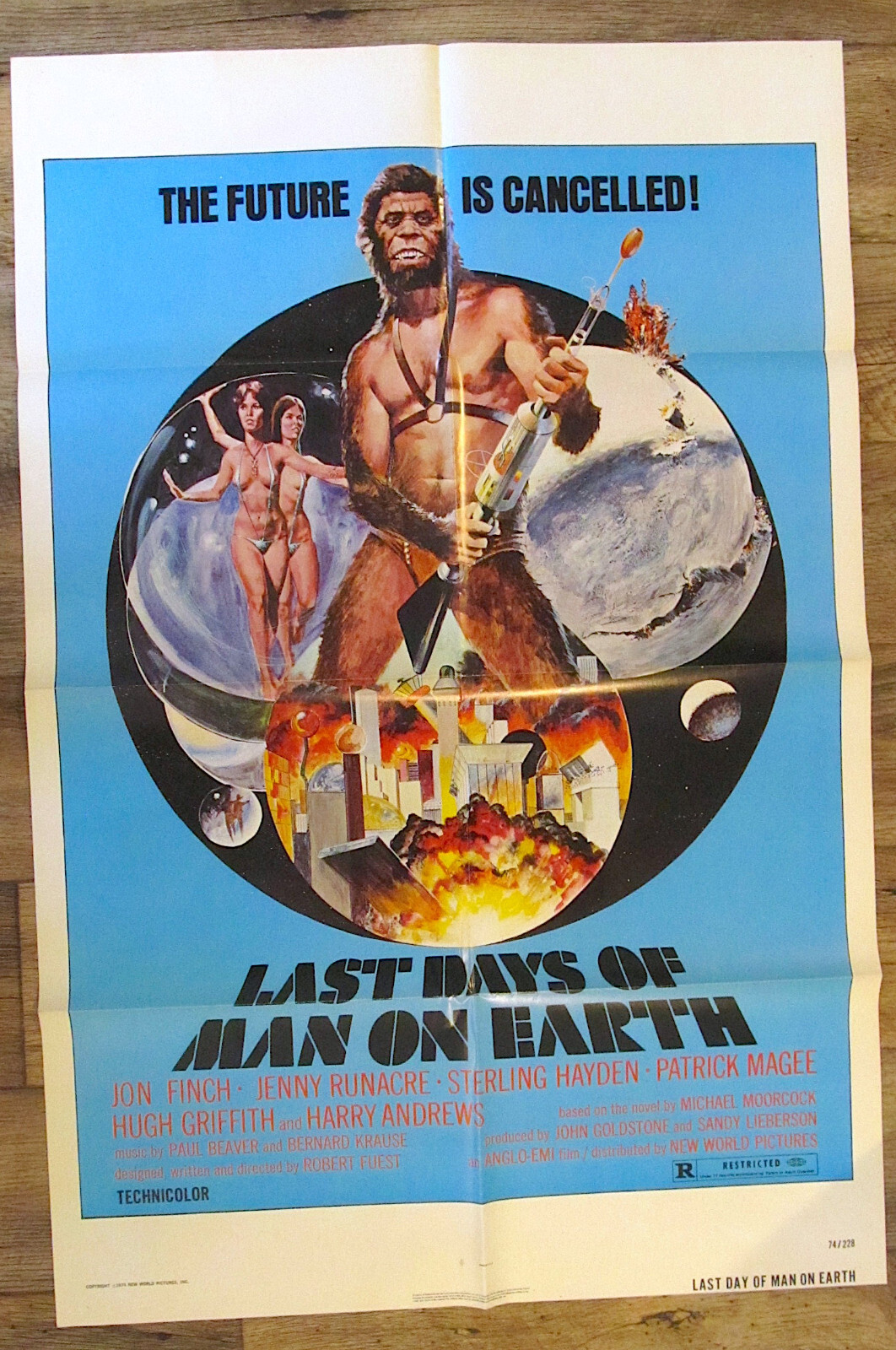LAST DAYS OF MAN ON EARTH (1974) • JON FINCH • 1-sheet • Michael Moorcock Film