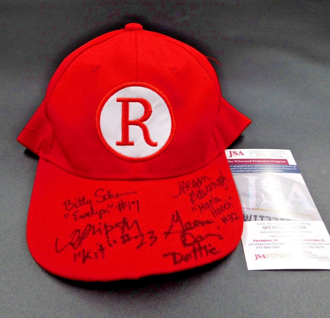League of Their Own Signed Peaches Cap Geena Davis / Lori Petty +++ JSA COA