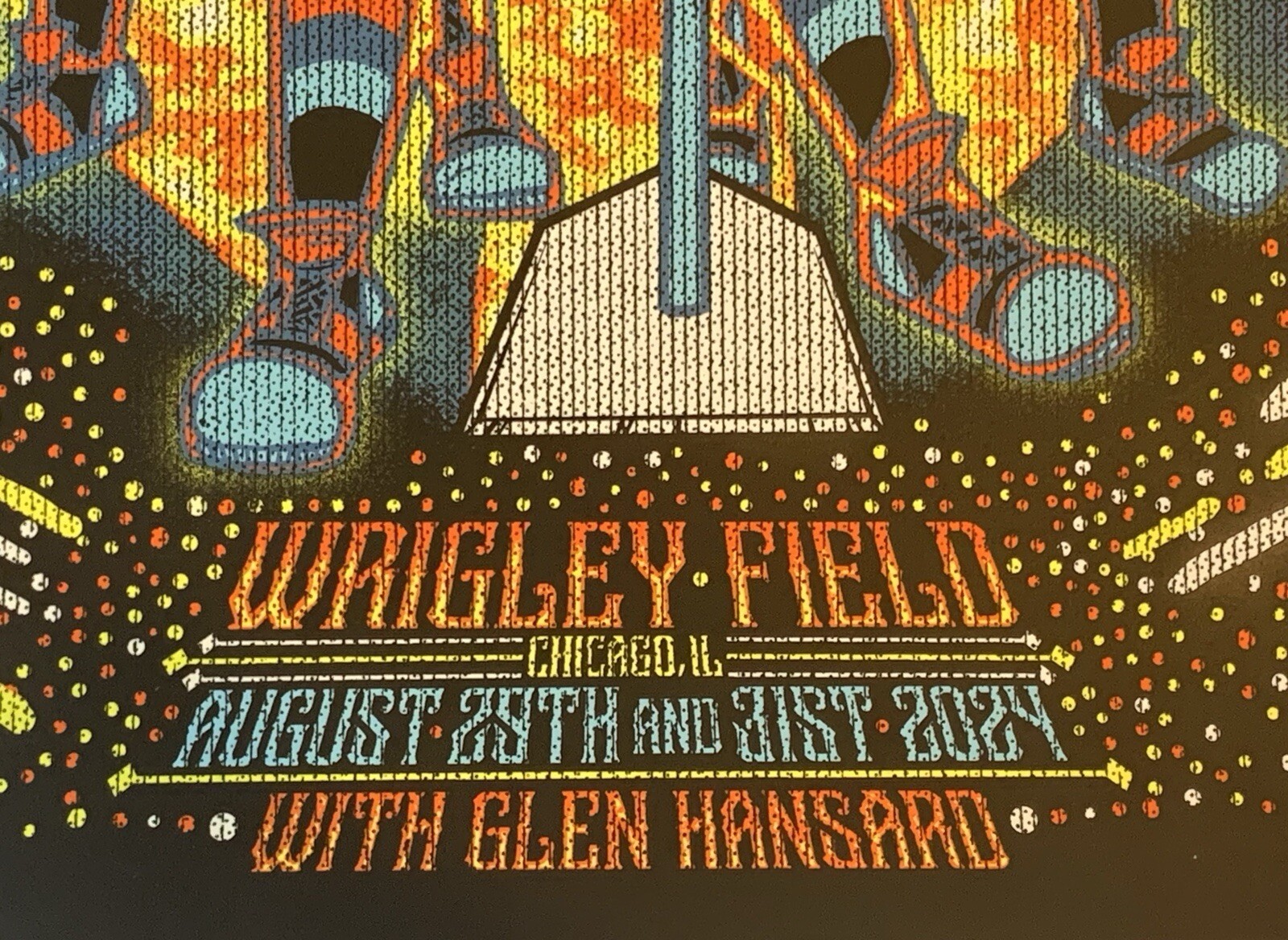 Pearl Jam Poster Chicago 2024 Wrigley Field Klausen art pj concert tour