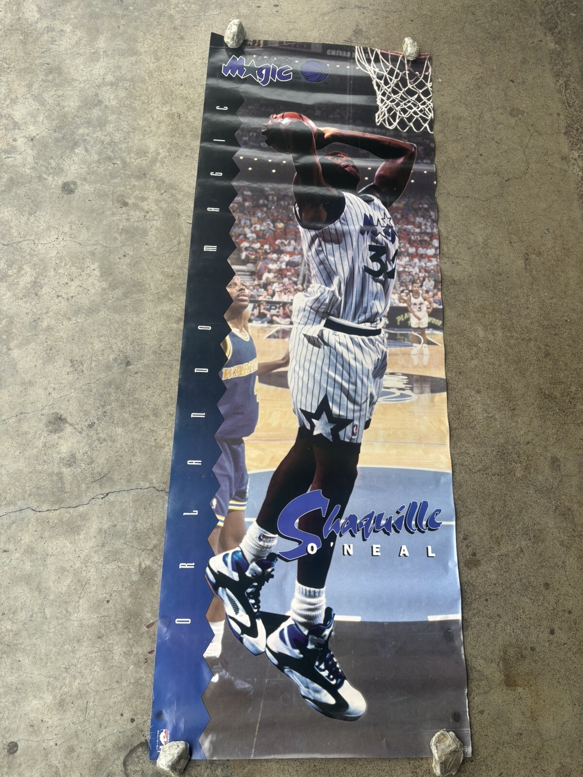 Shaquille O’neal Orlando Magic basketball 1993 large door vintage poster C2559