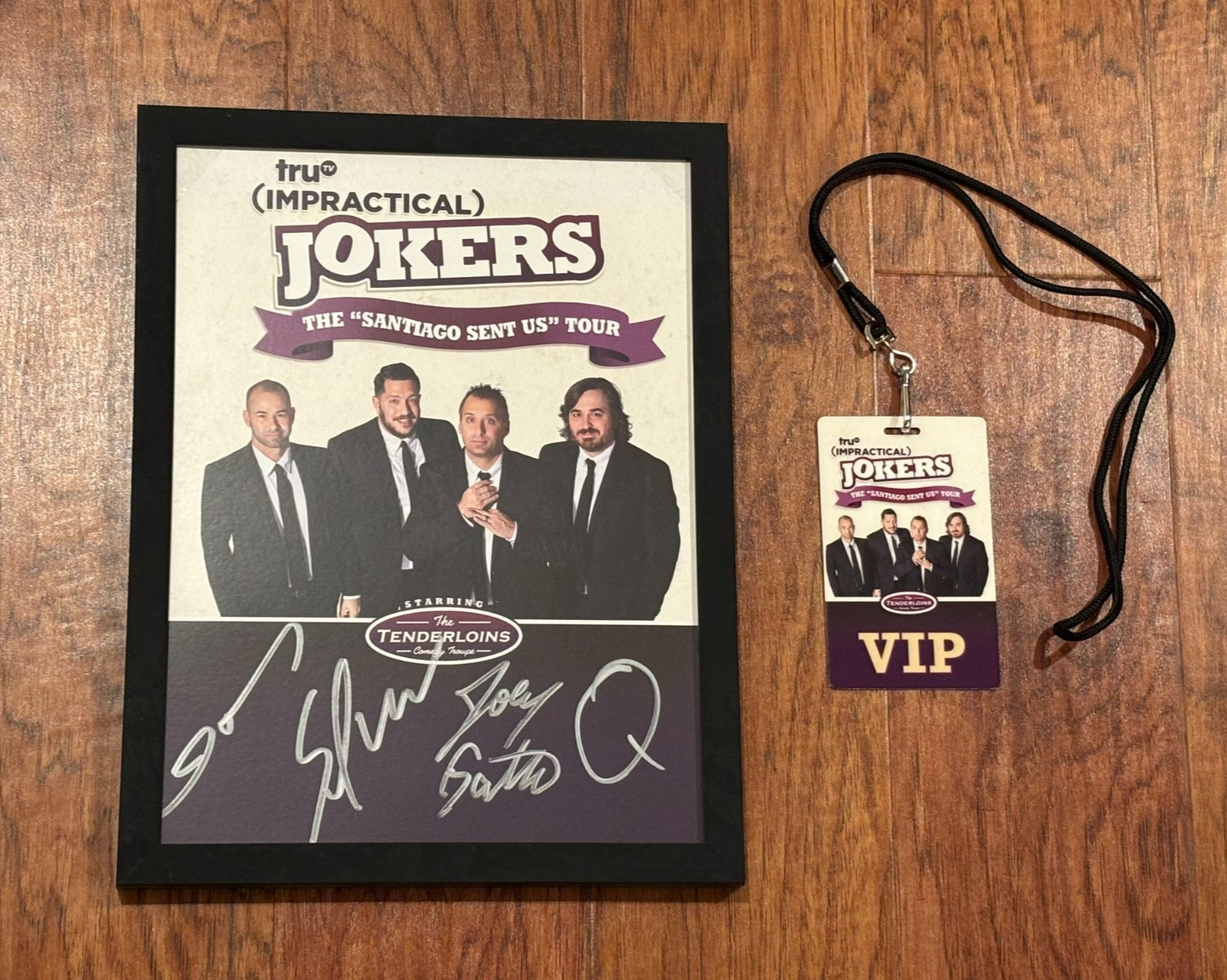IMPRACTICAL JOKERS (Joe,Q,Murr,Sal) Signed Autographed 9×12 VIP Photo Framed