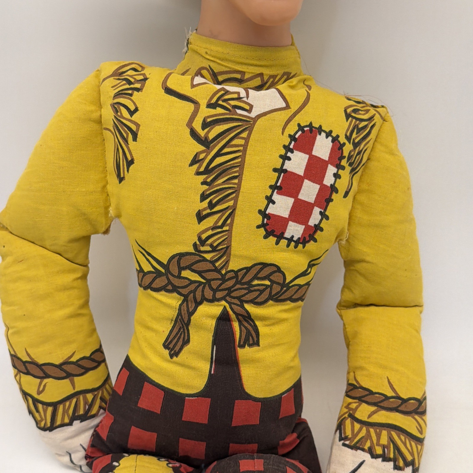 23” Vintage Wizard Of OZ Scarecrow R.P. Co RALSTON Rubber Head Cloth Doll Toy!