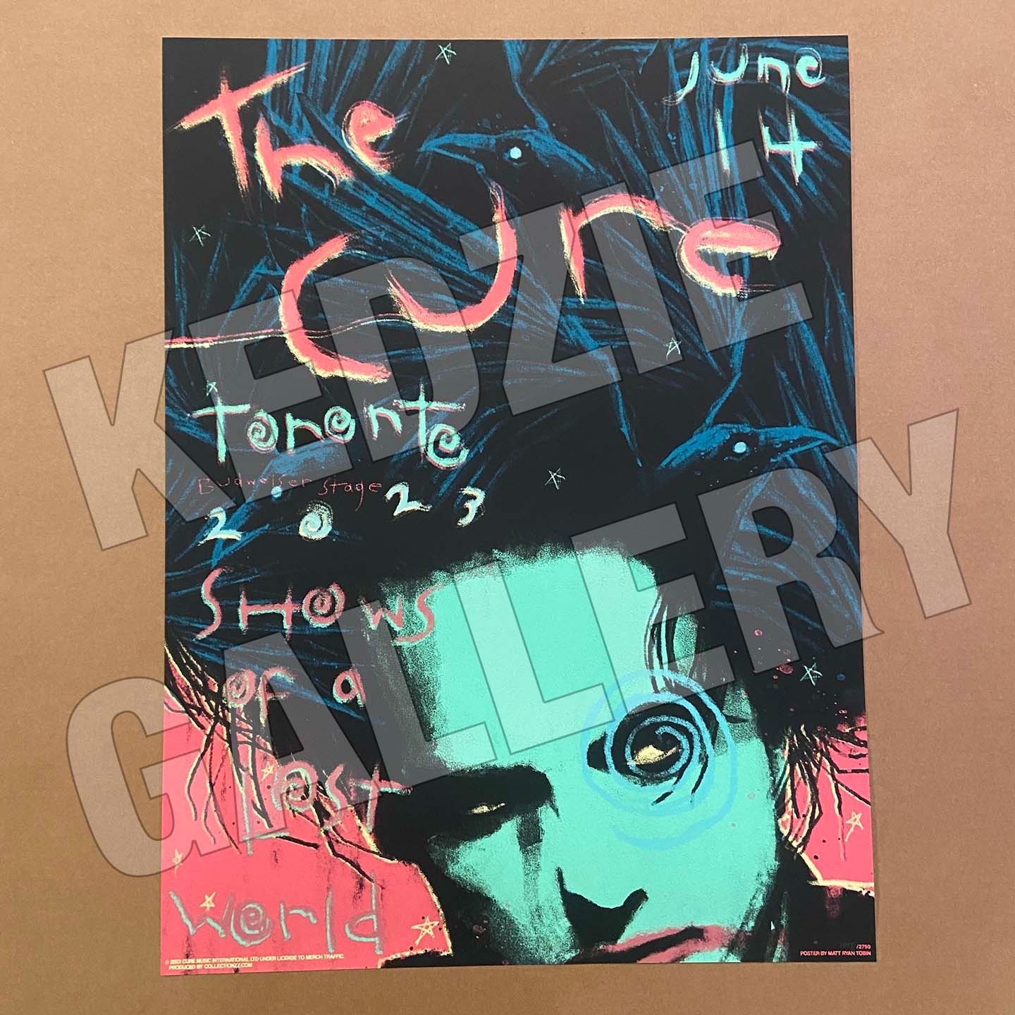The Cure 2023 6/14 Toronto ON Canada Matt Ryan Tobin Numbered /2750 18×24 Poster
