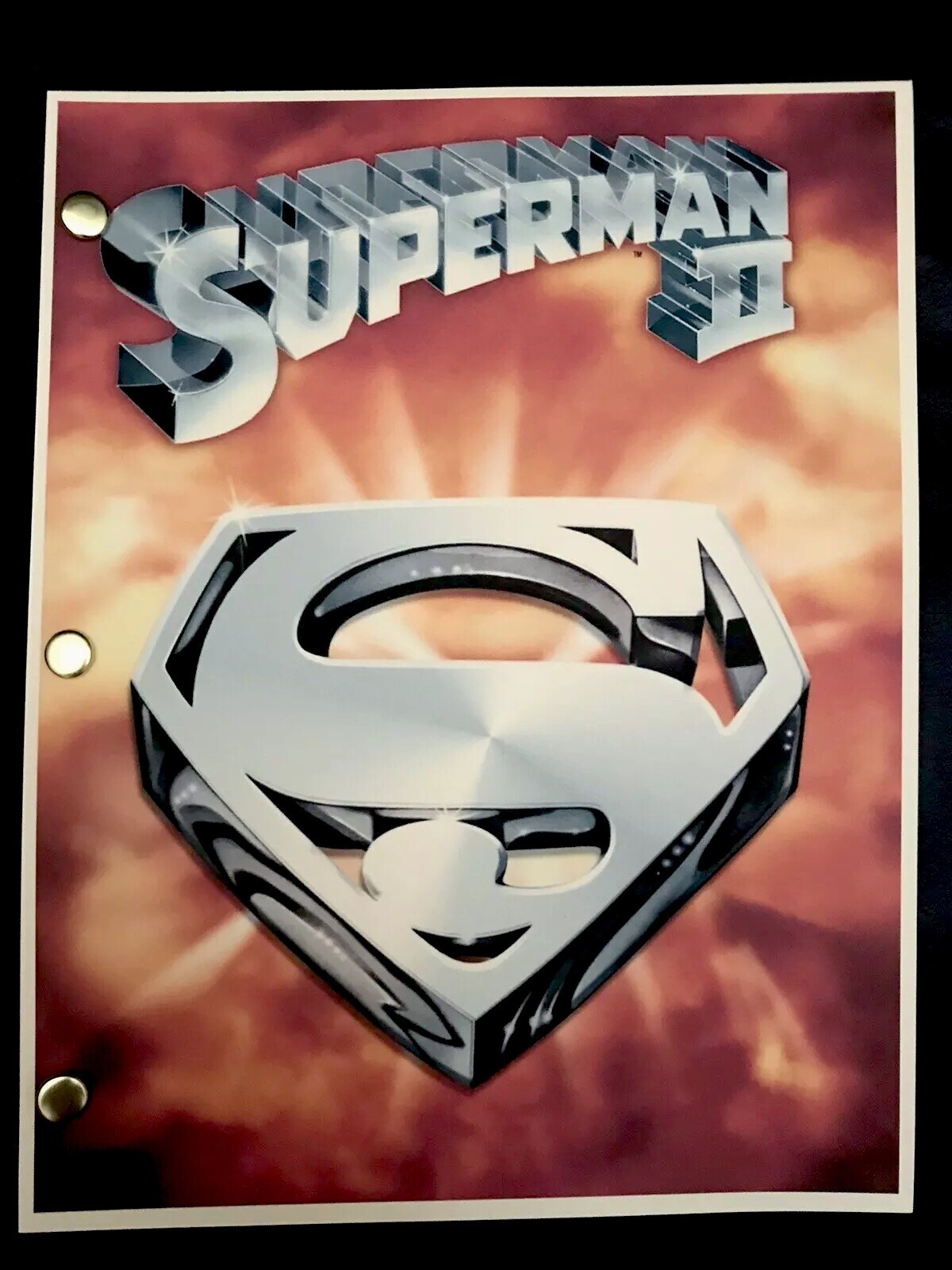 Warner Bros™ SUPERMAN II (1980) Movie Script GENERAL ZOD Rare Screenplay