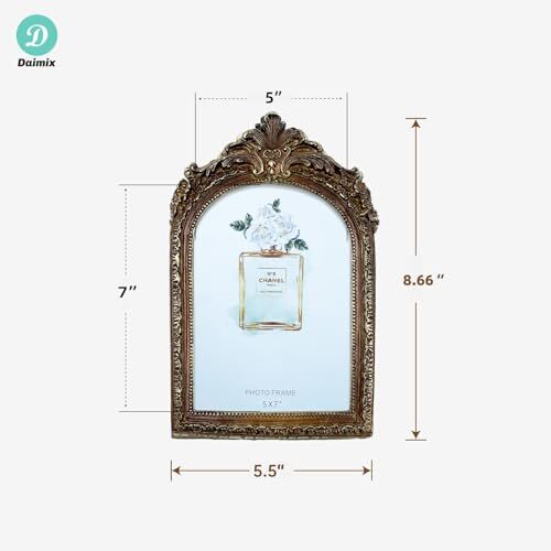 Daimix 5×7 Antique Arched Picture Frames, Bronze Assorted Sizes , Colors