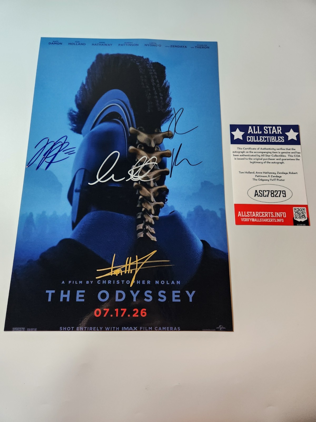 THE ODYSSEY CAST HOLLAND ZENDAYA + Signed Photo 11×17″ – COA Included