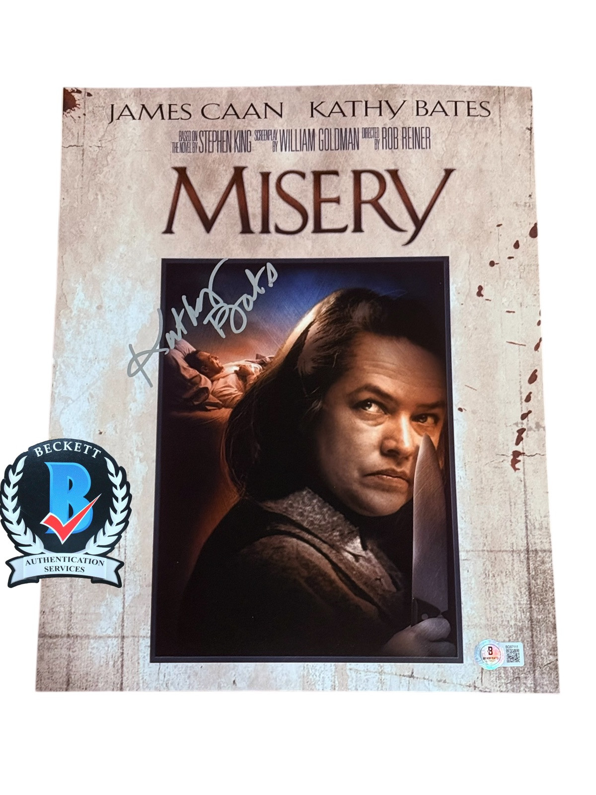 KATHY BATES SIGNED AUTOGRAPH MYSERY 11×14 PHOTO BECKETT BQ97111