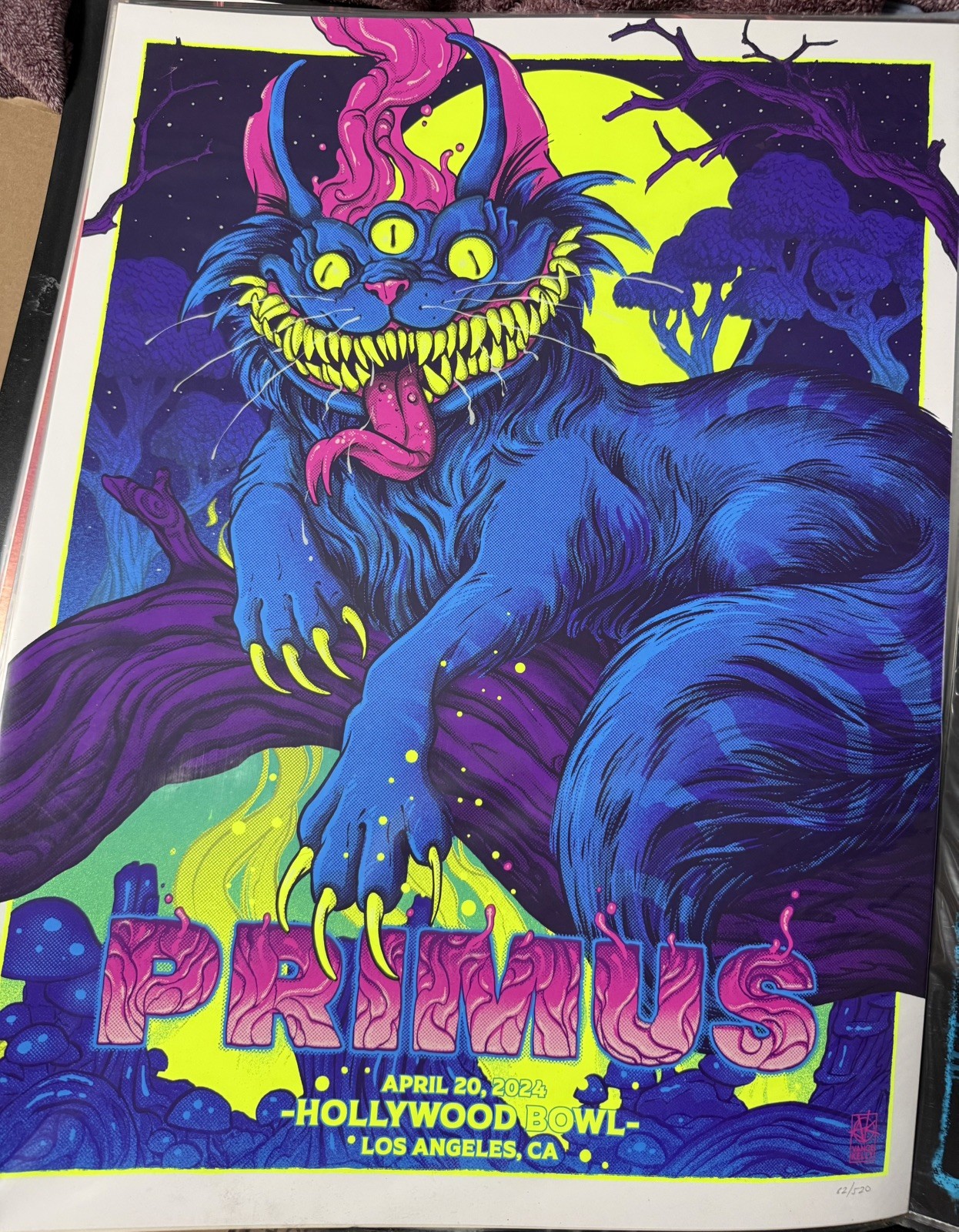 Primus Hollywood Bowl Sessanta Glow 4/20/22 Vance Kelly Print 85/520
