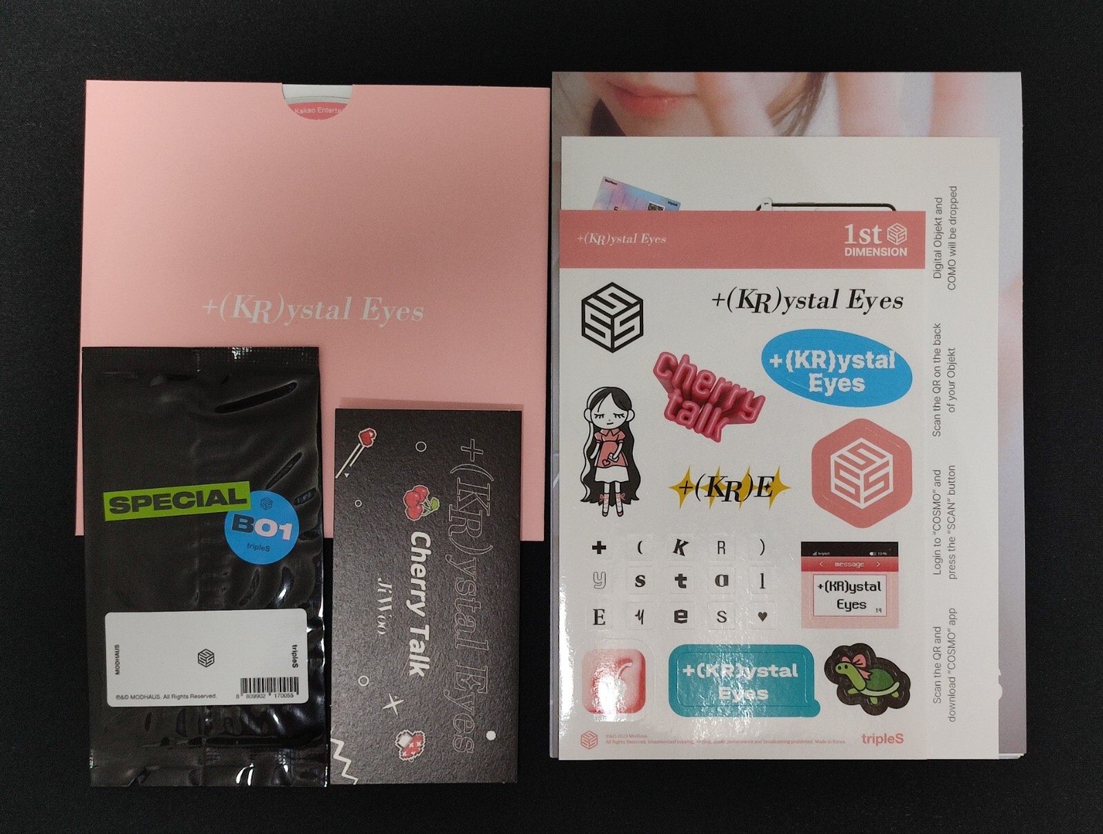 tripleS +(KR)ystal Eyes [AESTHETIC] real hand signed PROMO album kpop