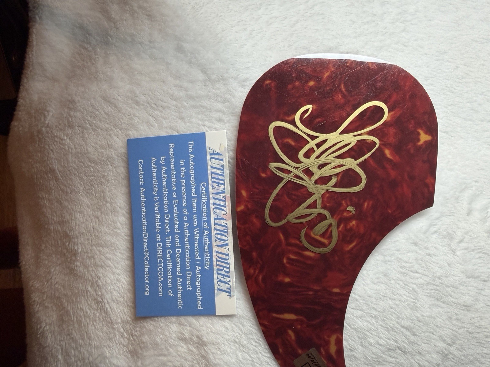 Autographed Guitar Pickguard Signed w/ Authentication Direct COA