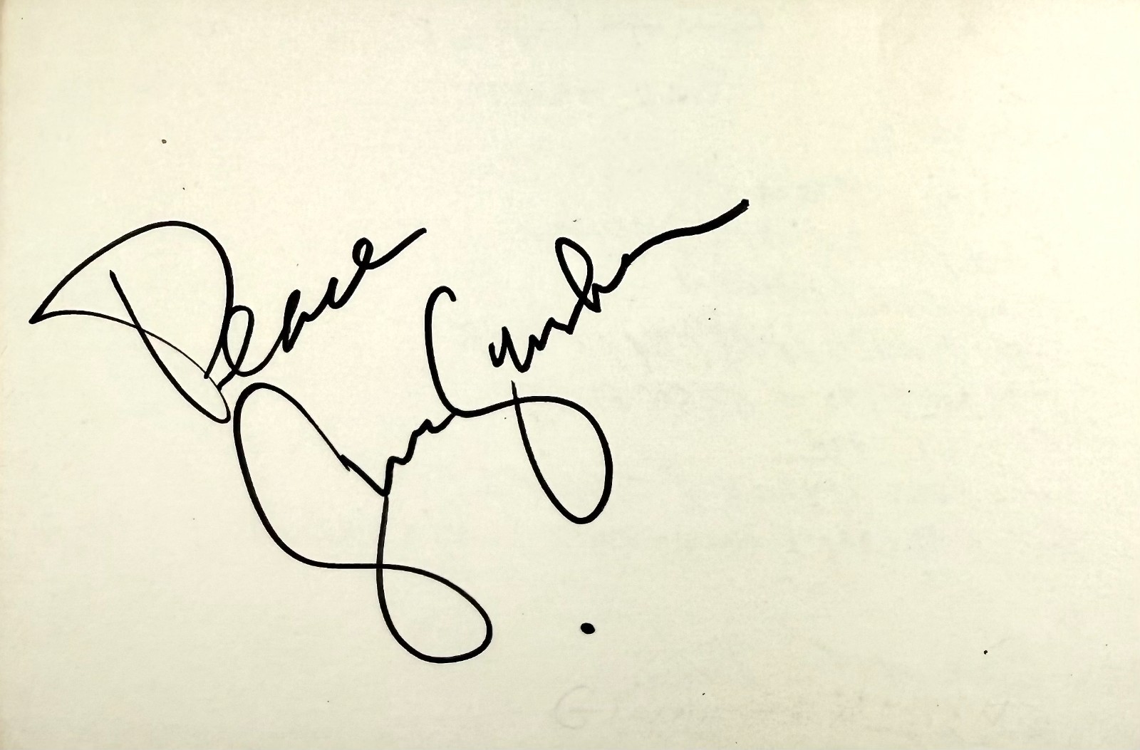GINA GERSHON Signed Autographed 4×6 INDEX CARD BOUND Showgirls Cocktail RED HEAT