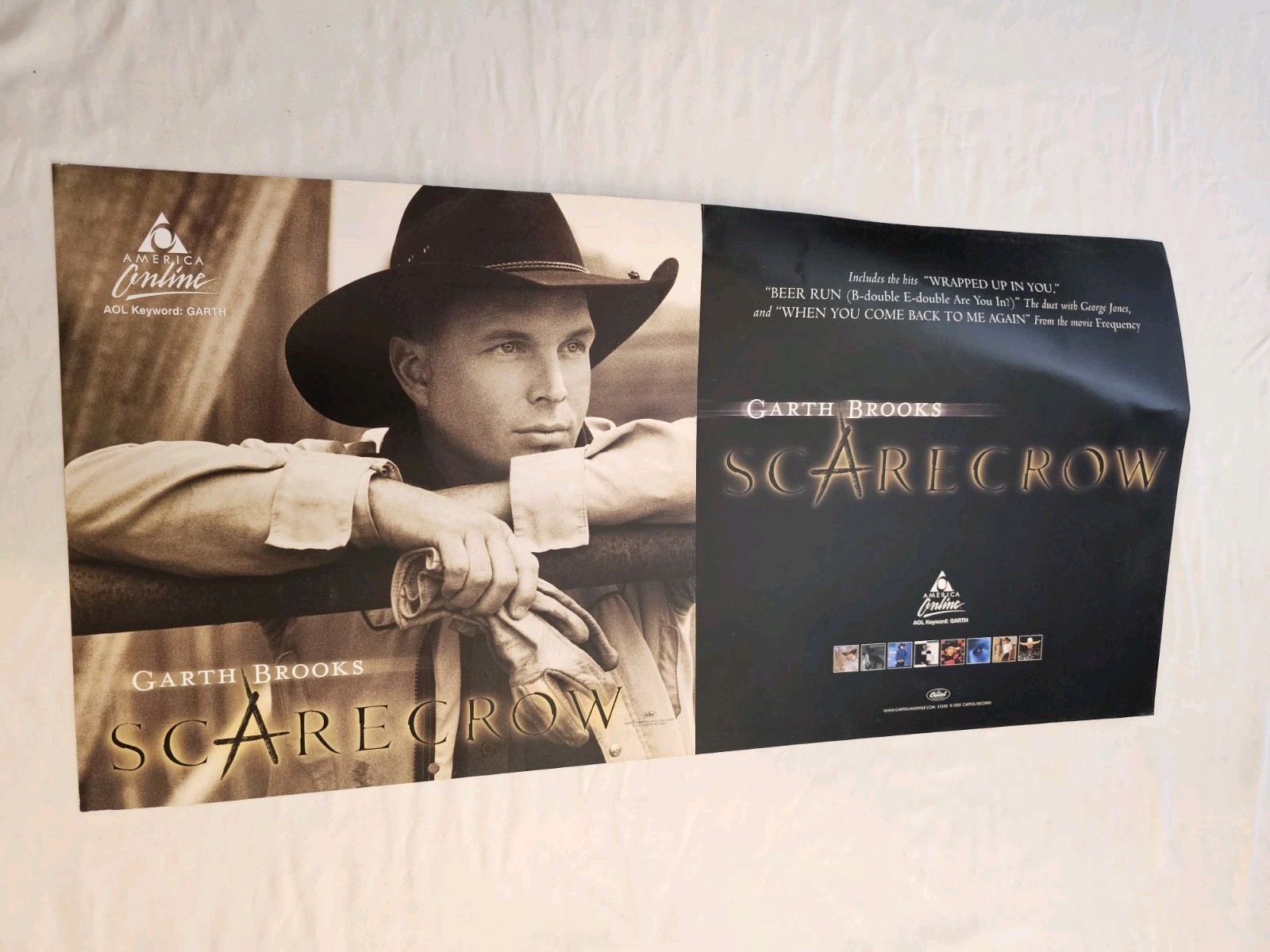 GARTH BROOKS “SCARECROW” U.S. PROMO POSTER / BANNER – COUNTRY MUSIC