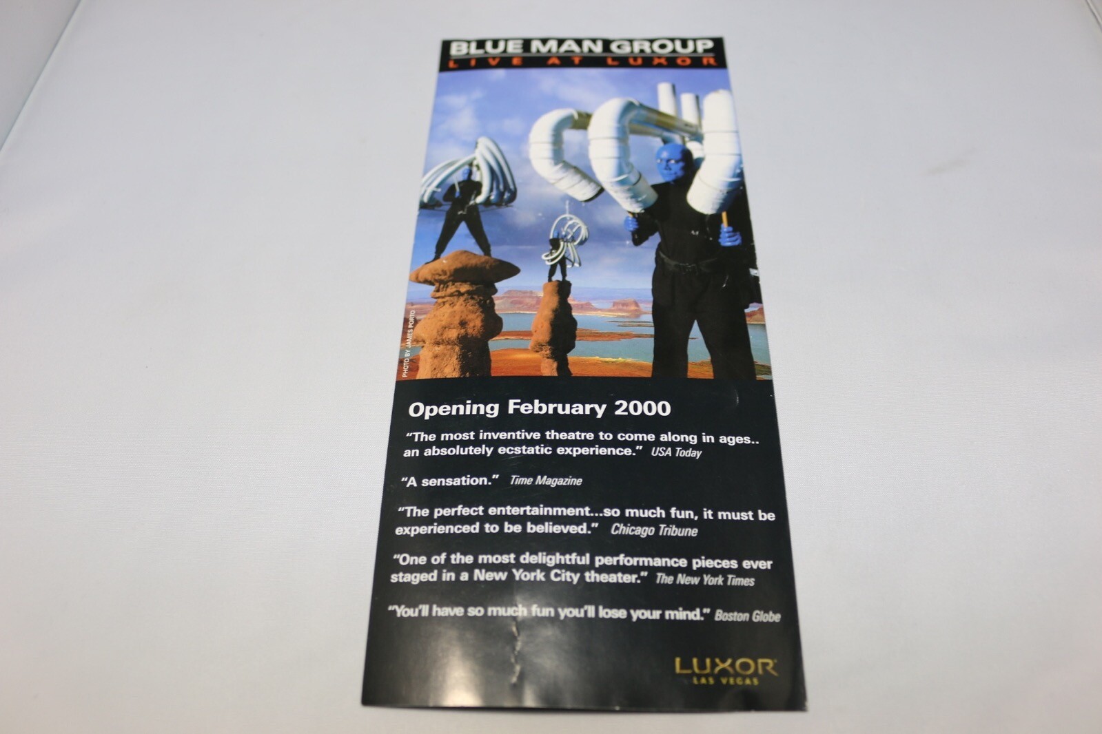 RETRO MEMORABILIA – Blue Man Group Vintage Feb. 2000 Luxor Flyer Ad Las Vegas