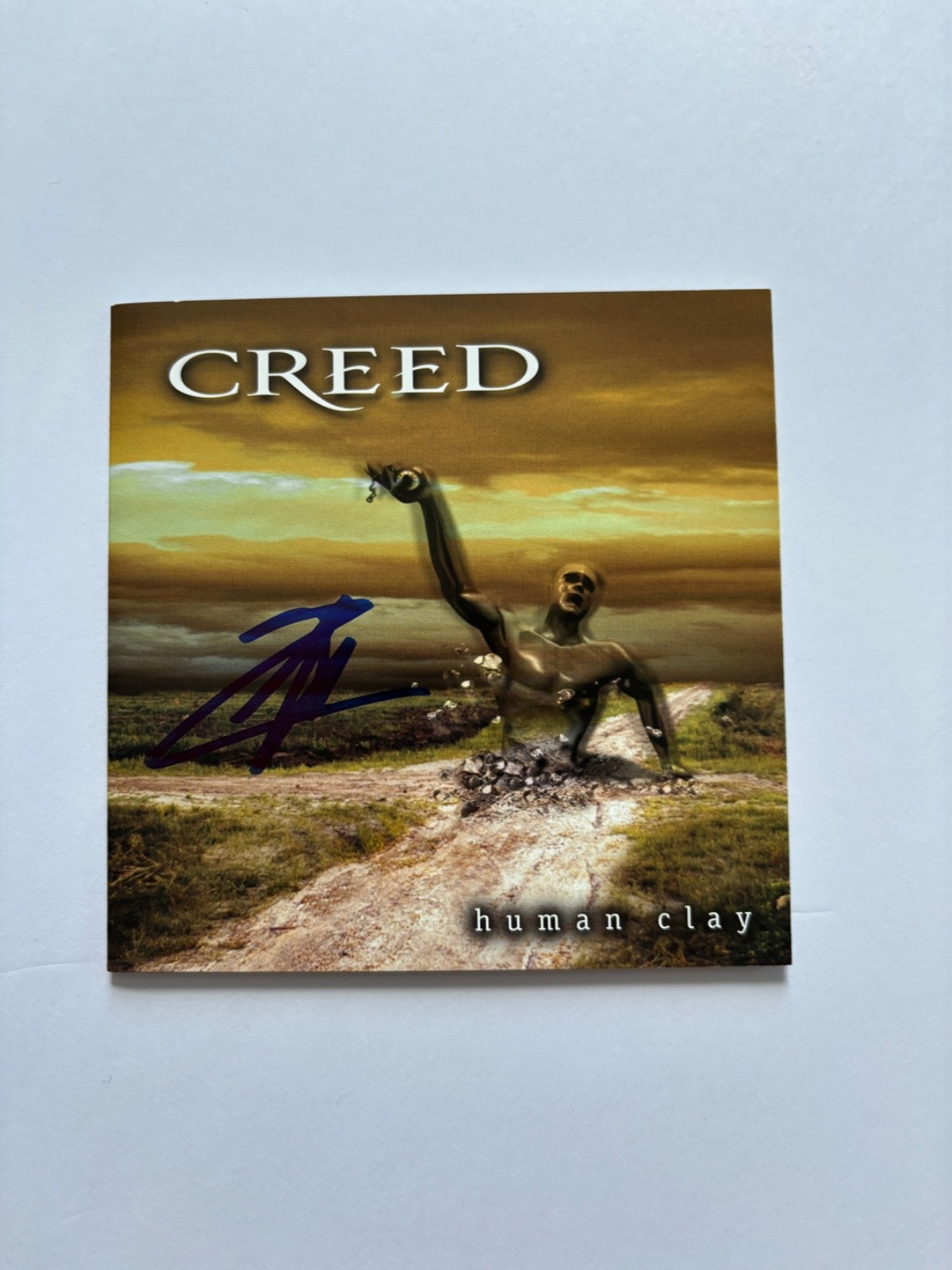 SCOTT STAPP SIGNED CREED HUMAN CLAY CD COVER FRAMED BAND HIGHER SINGER BAS