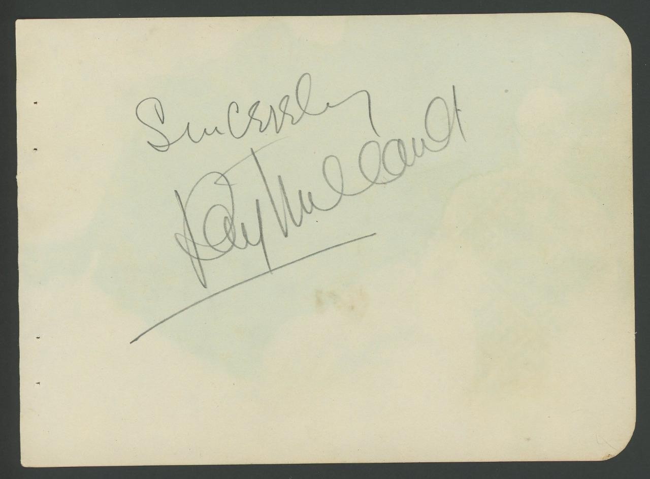 RAY MILLAND (1907-1986) signed album page | “Dial M for Murder” – autograph