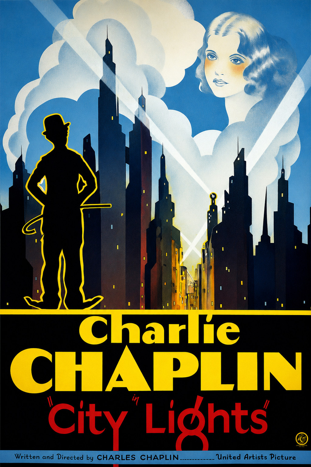 City Lights (1931) Charlie Chaplin 11×17 Poster Print Classic Silent Movie Art