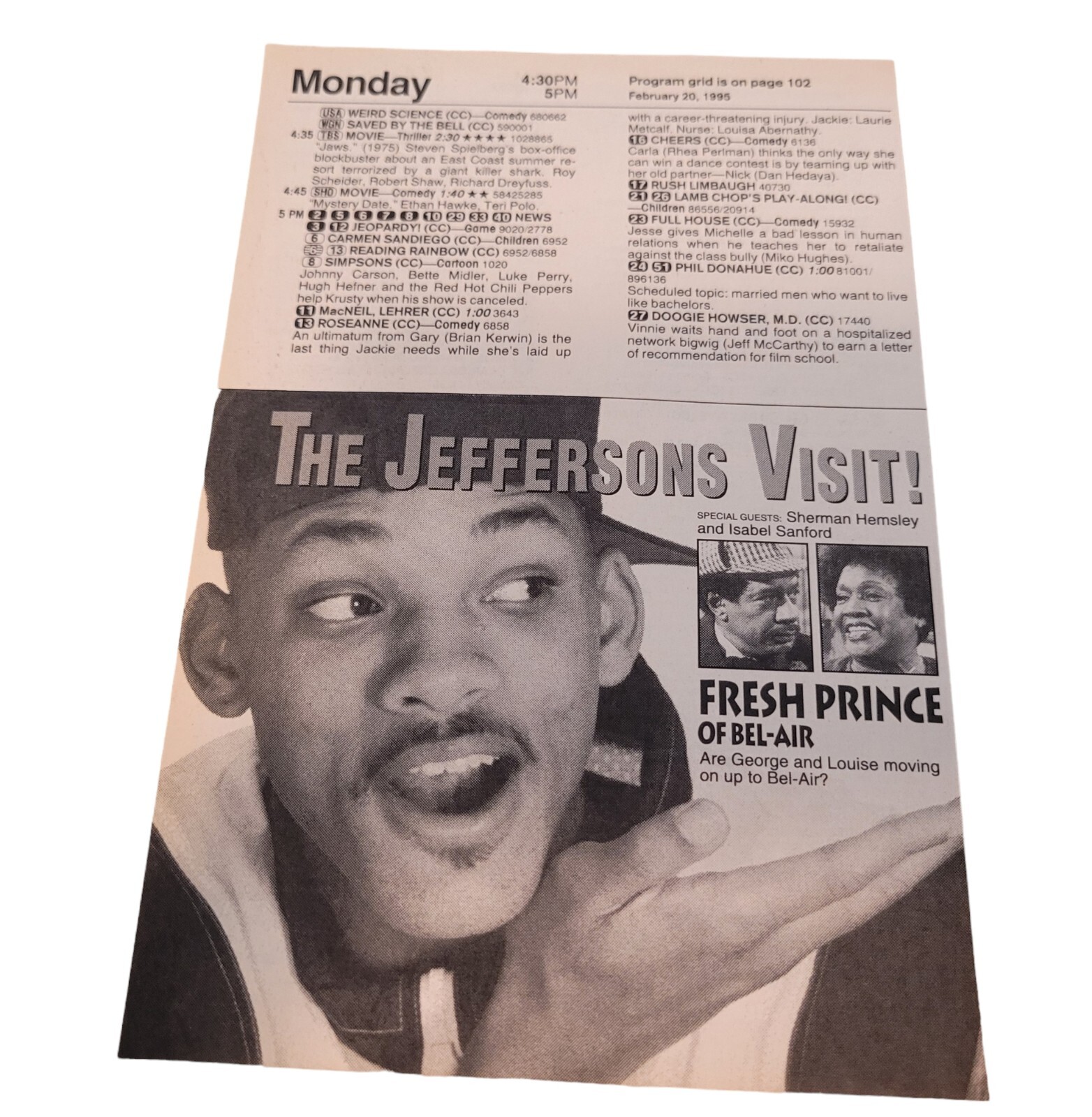 Vtg 90’s Fresh Prince of Bel-Air TV Show Print AD Clippings Lot of 6 Will Smith