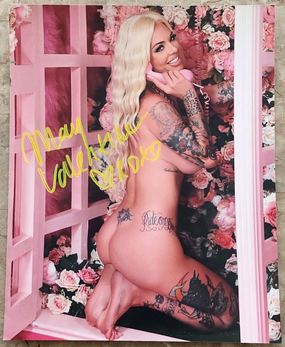 Mayra Dias Gomes May Valentine SIGNED Photo Autograph 8×10 Playboy IG Model