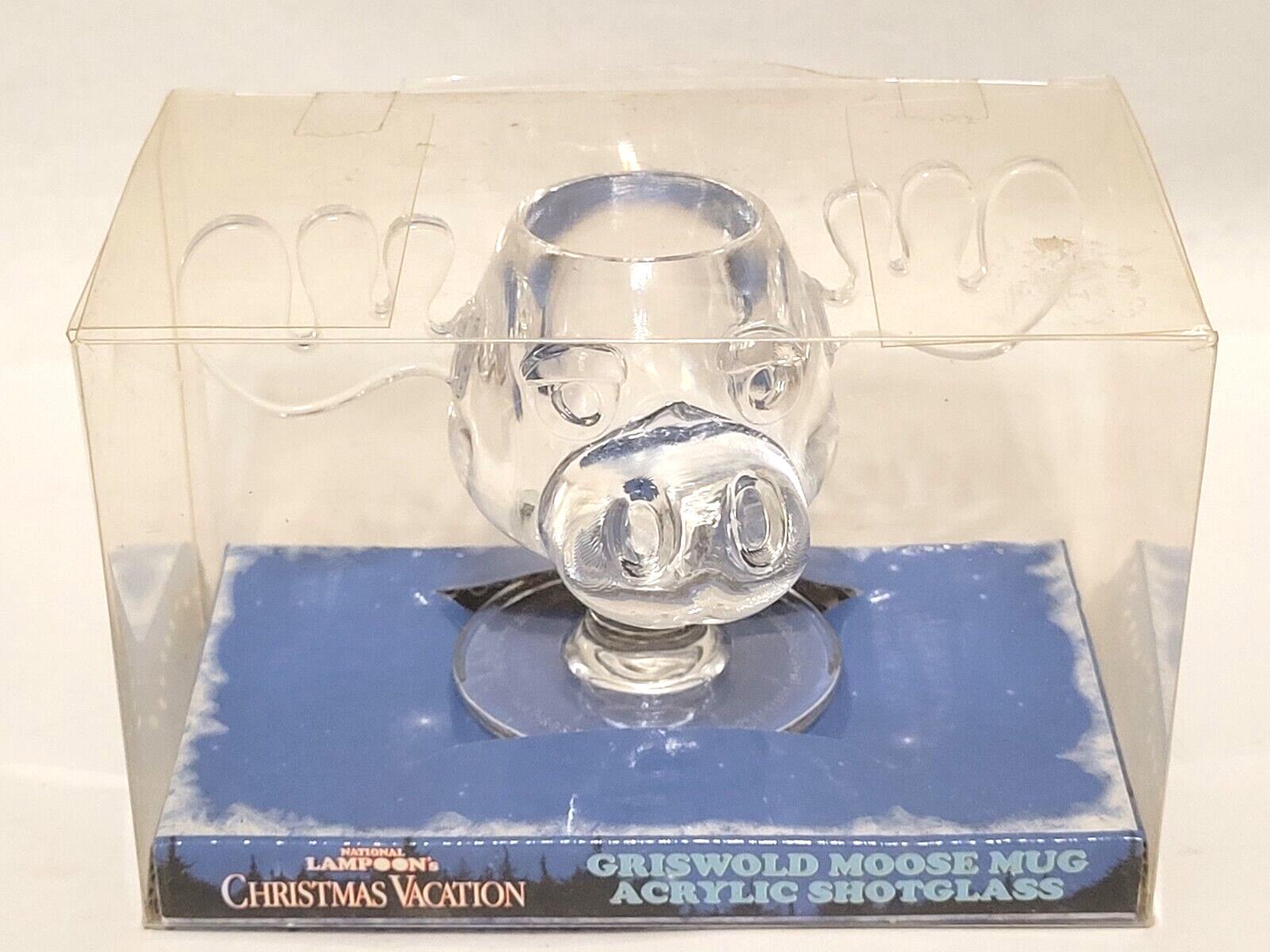National Lampoon’s Christmas Vacation Moose Mug Shot Glass Griswold Acrylic, NOS