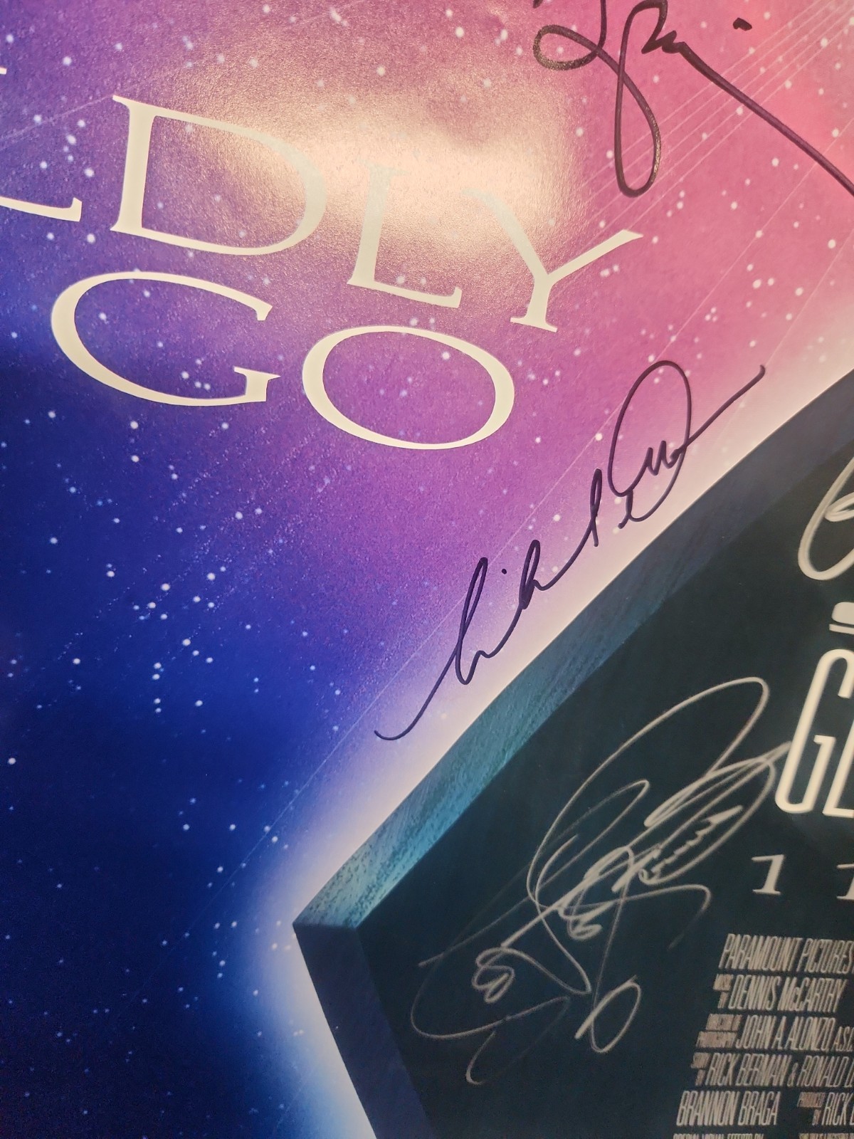 Star Trek Generations Orignal Poster 27×40 Shatner Stewart Cast Signed X10