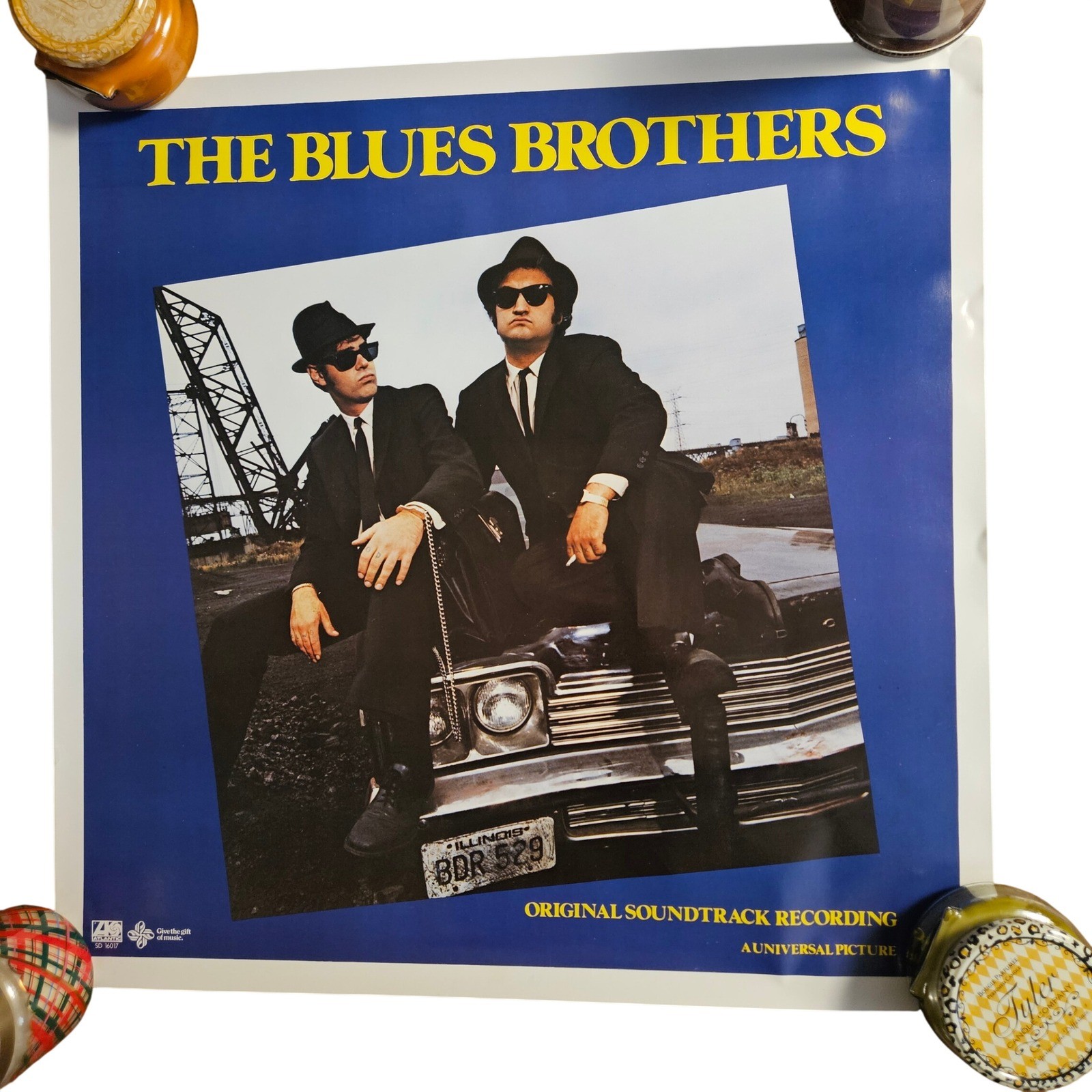 The Blues Brothers Original Soundtrack Vintage 1980 Promo Poster 24×24 Atlantic