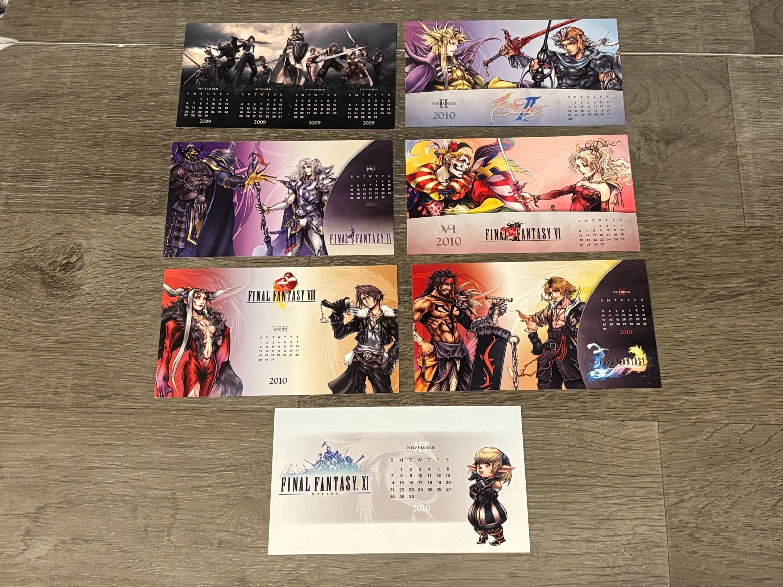 Final Fantasy Dissidia Promo Collector’s 2010 Desk Calendar Cards Square Enix