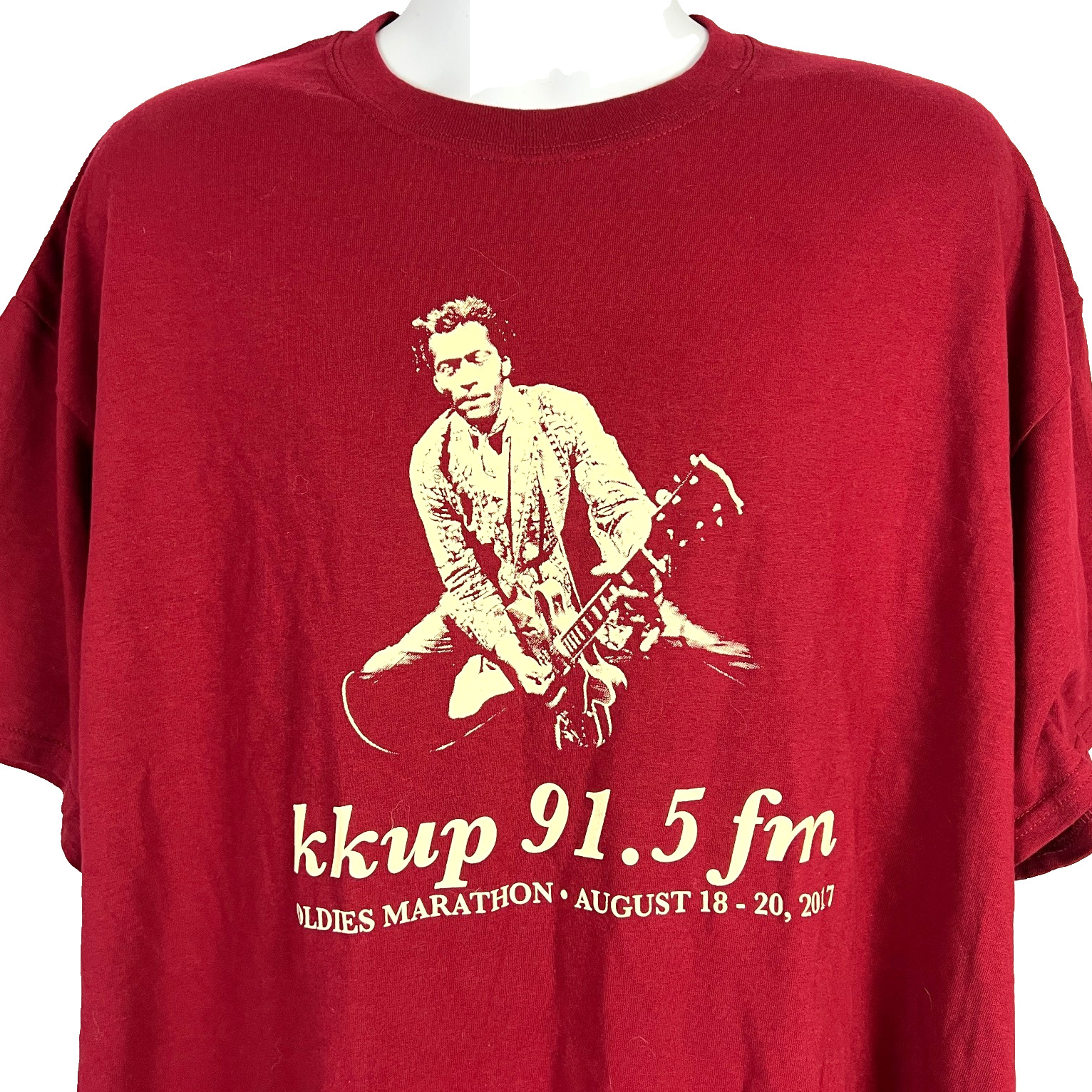 Chuck Berry KKUP Oldies Marathon Mens T-Shirt size 2XL 2017 Bay Area Fundraiser