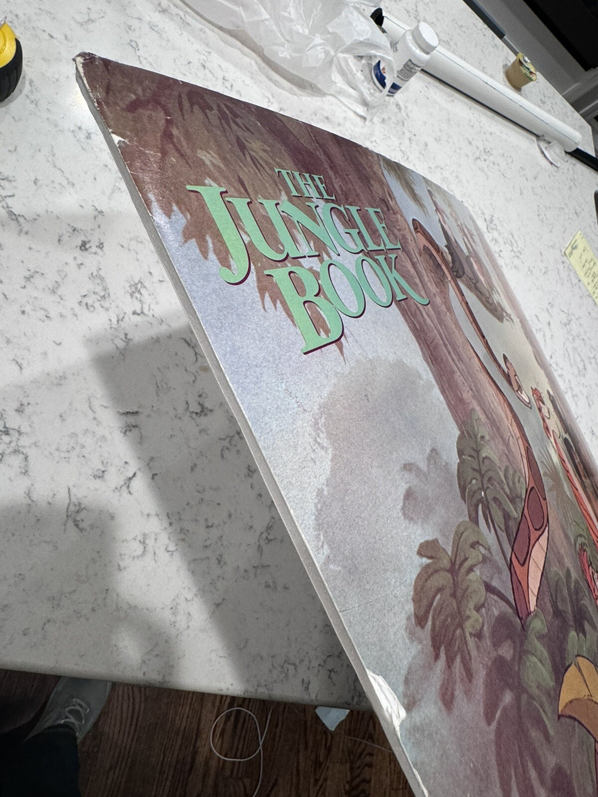 Vintage Original 1960s 1970s The Jungle Book Movie Poster On Board Walt Disney